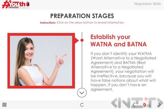 Case study: Negotiation skills (interactive online course)